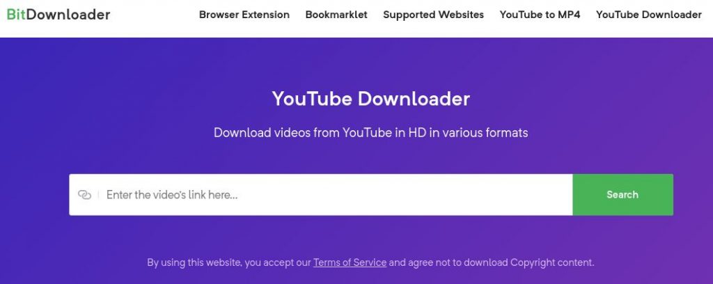 BitDownloader Youtube video downloader