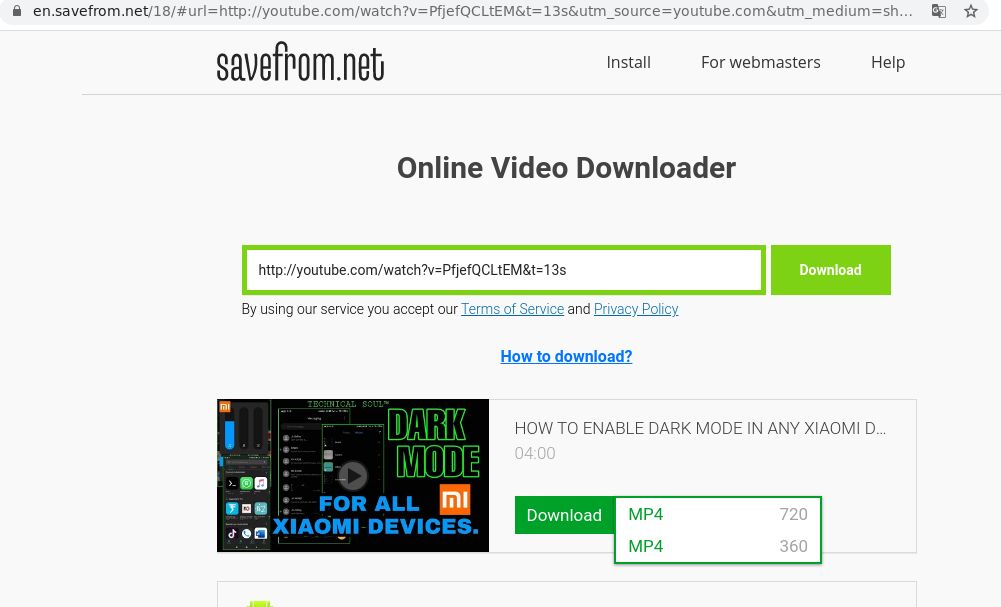 Dopwnload youtube video from Savefrom.net