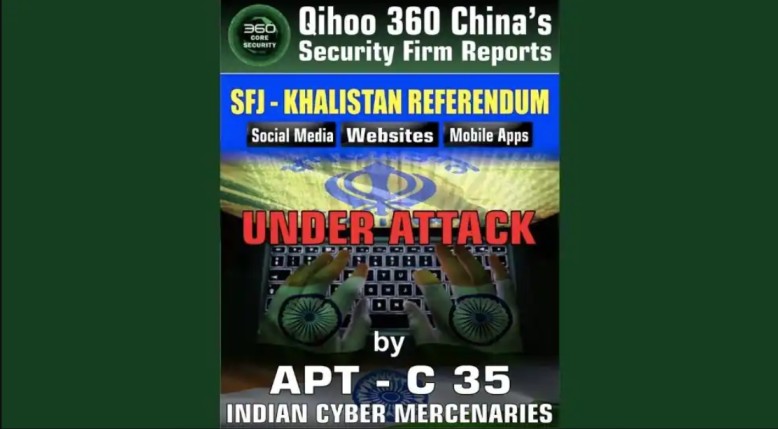 Chinese Security Firm Releases 'Cyber Terrorism Against Sikhs in India'