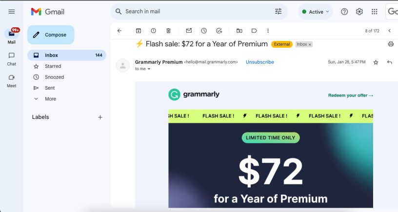 Grammarly Premium at  for a Year